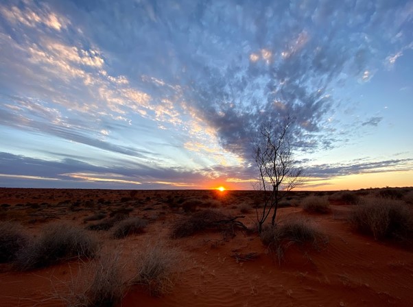 沙漠日出，摄影：Oscar Zhu。
